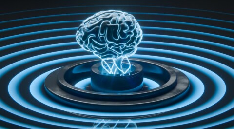 Glowing digital brain connected to futuristic data rings, symbolizing cognitive capitalism and Big Tech harvesting mental data in 2025.